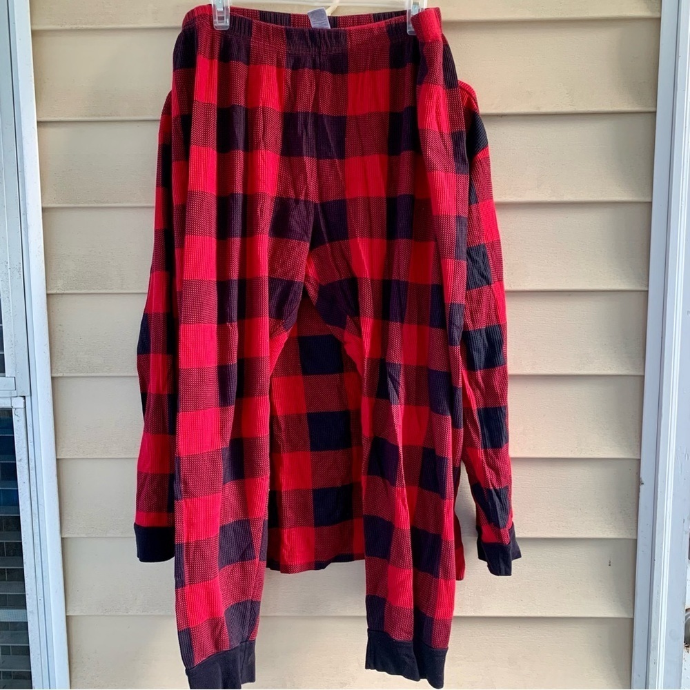 The Children's Place Buffalo Plaid adult unisex pajama set Men's XL Women's 1X - Picture 4 of 8